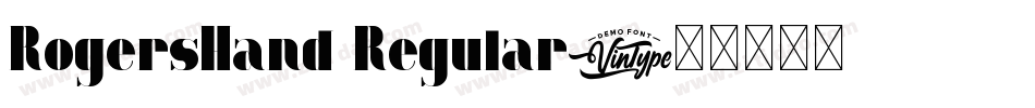 RogersHand Regular字体转换